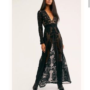 Free People For love & lemons Temecula Lace embroidered Sexy Maxi Dress